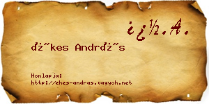 Ékes András névjegykártya