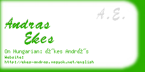 andras ekes business card